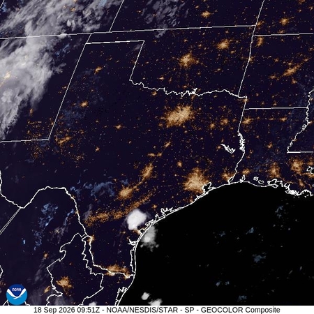 latest image of Southern Plains geocolor