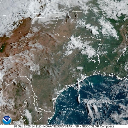 latest image of Southern Plains geocolor