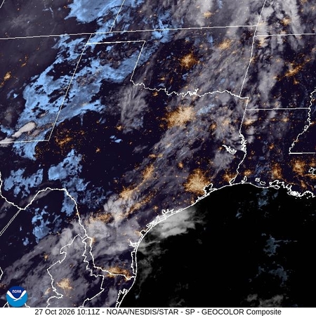 latest image of Southern Plains geocolor