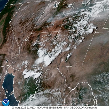 latest image of Southern Rockies geocolor