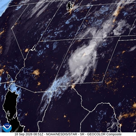 latest image of Southern Rockies geocolor