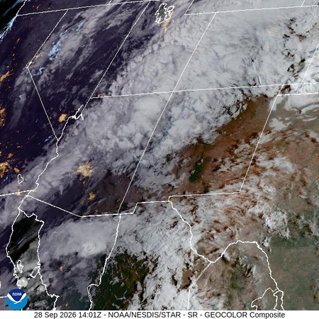 latest image of Southern Rockies geocolor