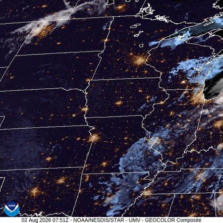 latest image of Upper Miss. Valley geocolor