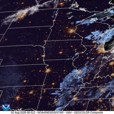 latest image of Upper Miss. Valley geocolor