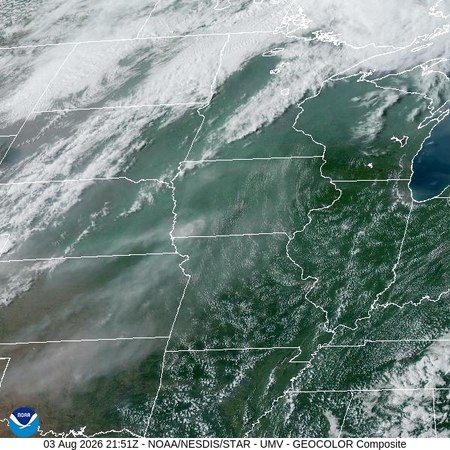 latest image of Upper Miss. Valley geocolor
